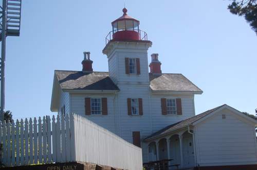 Yaquina Bay Lighthouse back side.